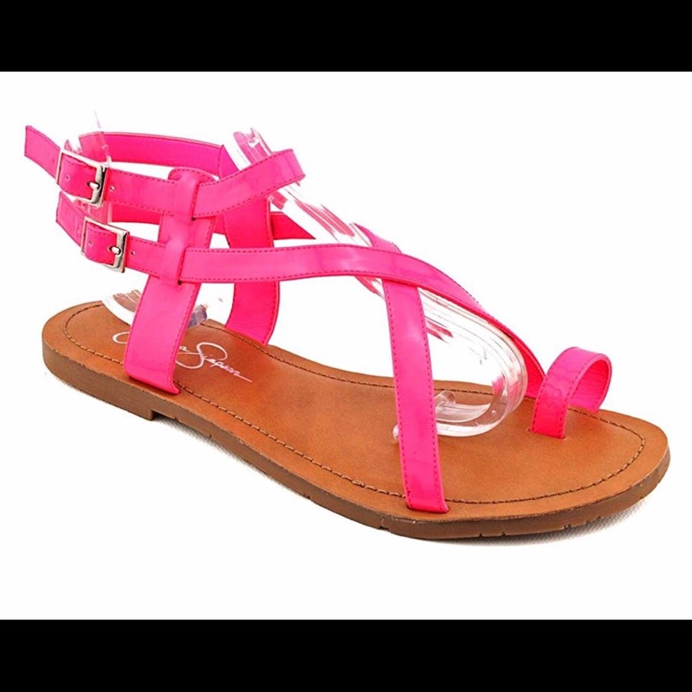 Jessica Simpson Neon Pink Derren Sandals